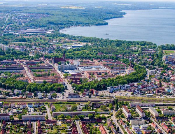 Luftbild Vier-Tore-Stadt Neubrandenburg