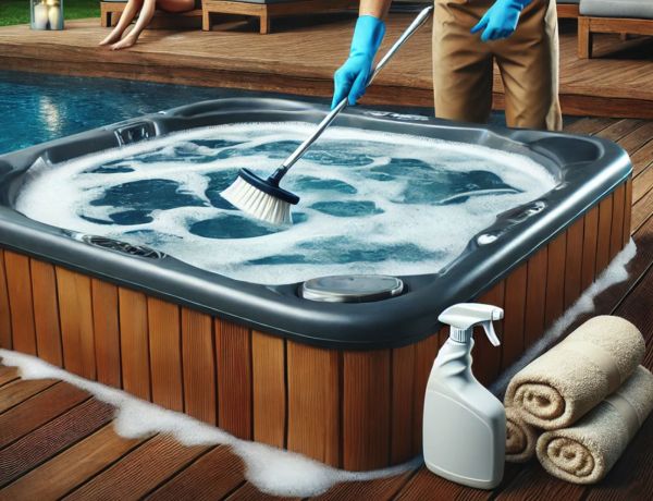 saubere Whirlpool-Abdeckung